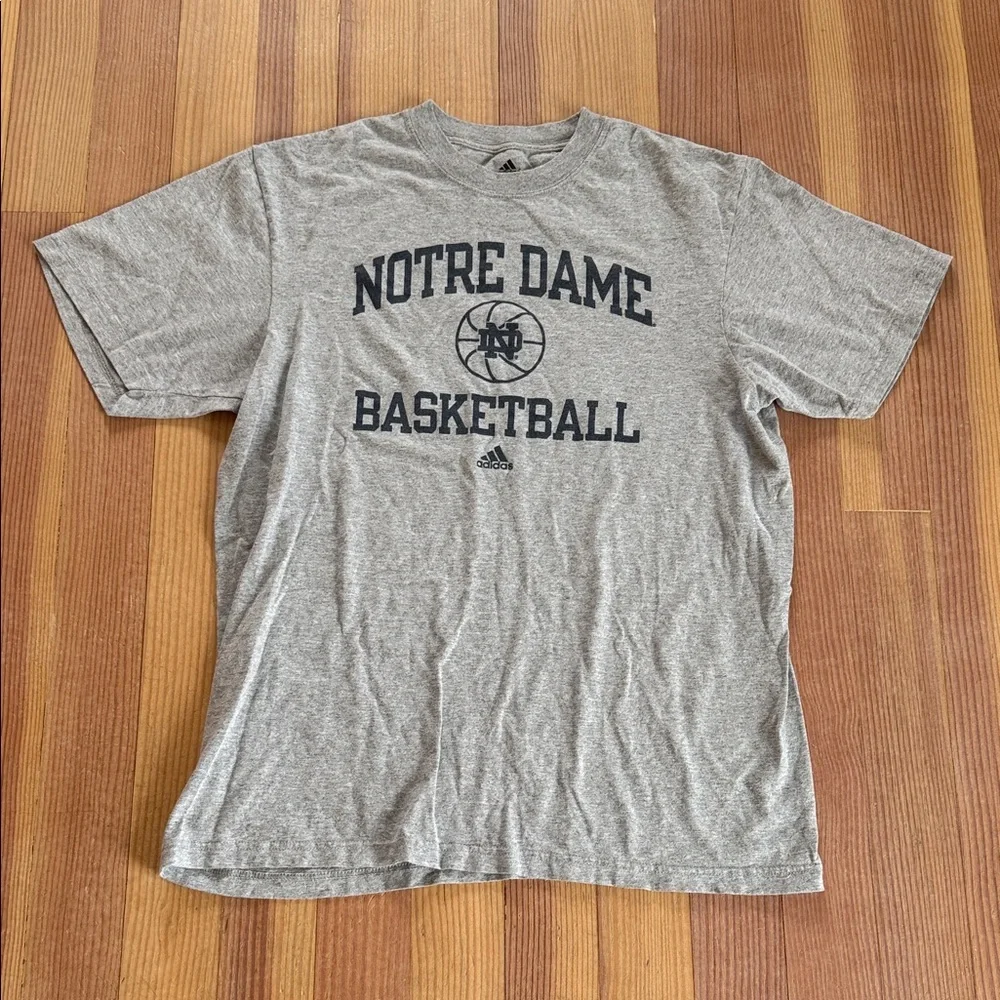 Adidas Gray Notre Dame Basketball Tee
